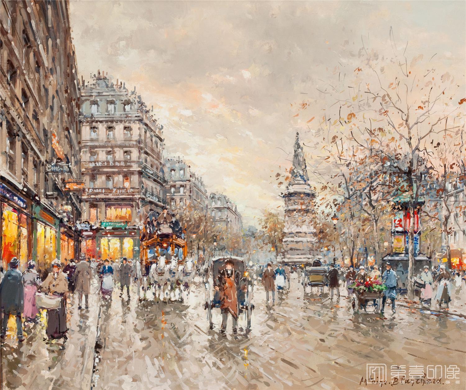 油画-安托万·布兰乍得 Antoine Blanchard作品-020